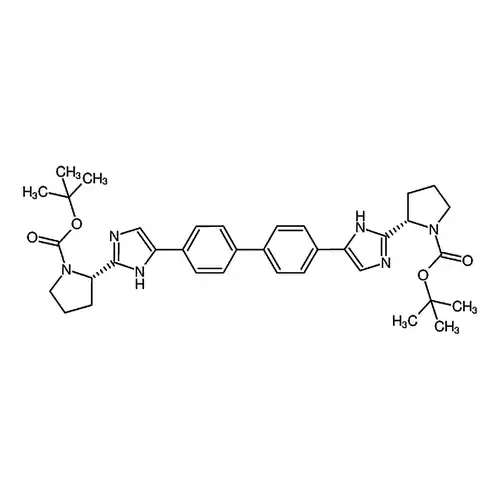 BIs(2-methyl-2-propanyl) (2S,2'S)-2,2'-[4,4'-biphenyldiylbis(1H-imidazole-4,2-diyl)]di(1-pyrrolidinecarboxylate)
