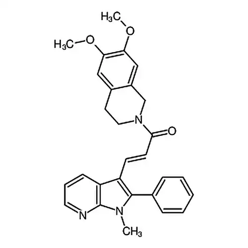 1-(6，7-二메틸산소基-3，4-二수소이소퀴놀린-2(1H)-基)-3-(1-메틸-2-페닐-1H-피롤并[2，3-b]피리딘-3-基)프로필-2-엔-1-케톤