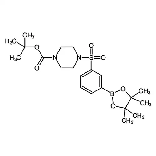 4-((3-(4,4,5,5-四메틸-1,3,2-二산소붕소杂环펜틸알칸-2-基)페닐)磺酰基)哌嗪-1-羧산叔부틸에스테르