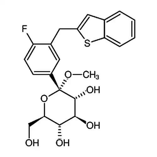 (2S,3R,4S,5S,6R)-2-(3-(ベンゼン并[b]チオフェン-2-基メチル)-4-フッ素フェニル)-6-(羟メチル)-2-メチル酸素基四水素-2H-吡喃-3,4,5三アルコール