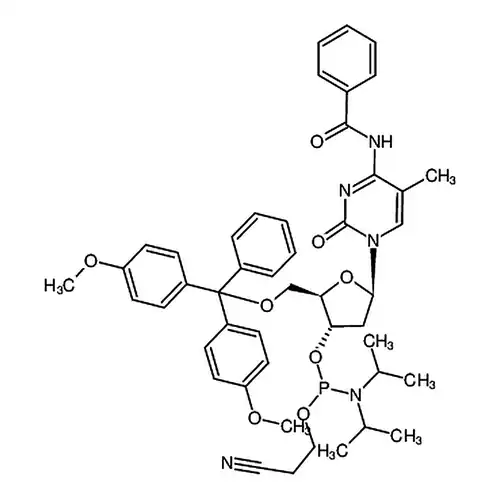 (2R,3S,5R)-5-(4-ベンゾイルアミン-5-メチル-2-酸素ピリミジン-1(2H)-基)-2-((双(4-メチル酸素基フェニル)(フェニル)メチル酸素基)メチル)テトラヒドロフラン-3-基(2-氰基エチル)二イソプロピル亚リンアミド