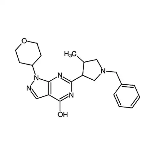 6 - ((3S，4S)-1-벤질-4-메틸피롤알칸-3-基)-1-(四수소-2H-吡喃-4-基)-1H-피라졸并[3，4-d]피리미딘-4(5H) - 케톤