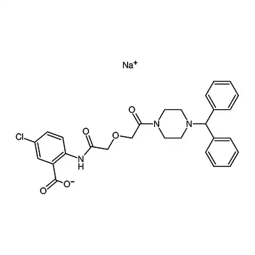 2-(2-(2-(4-二벤젠메틸哌嗪-1-基)-2-산소代에틸산소基)에틸酰아미노)-5-염소벤젠개미산나트륨염
