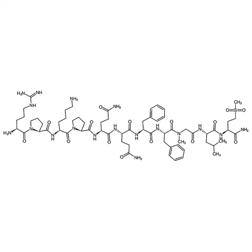 [Sar9，Met(O2)11]-Substance P，Arg-Pro-Lys-Pro-Gln-Gln-Phe-Phe-Sar-Leu-Met[O2]-NH2