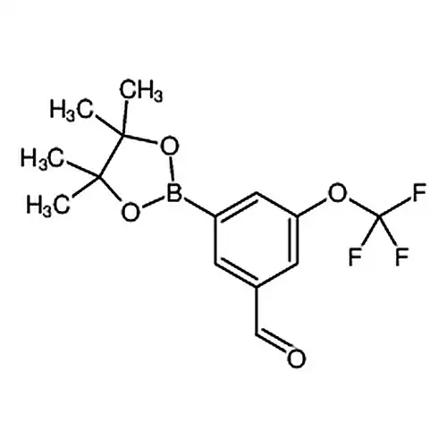 3-(4,4,5,5-四метил-1,3,2-二кислородабора杂环пентилалкан-2-基)-5-(三фтораметилкислорода基)бензолформальдегид