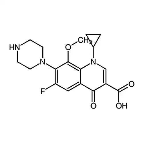 1-环프로필基-6-불소-8-메틸산소基-4-산소代-7-(哌嗪-1-基)-1,4-二수소퀴놀린-3-羧산