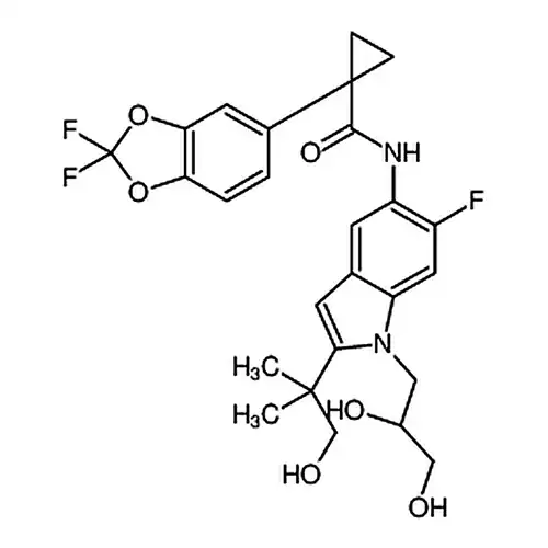 1-(2,2-二フッ素-1,3-ベンゼン并二酸素ペンチル环-5-基)-N-[1-[(2R)-2,3-二ヒドロキシプロピル基]-6-フッ素-2-(2-ヒドロキシ-1,1-ジメチルエチル)-1H-インドール-5-基]-环プロピルアルカンメチルアミド