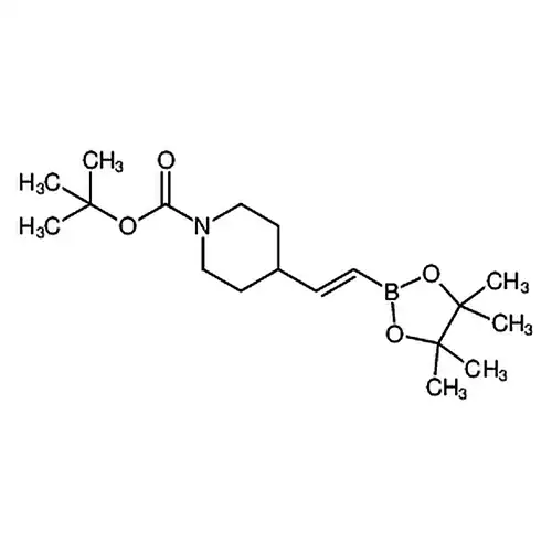 (E)-4-(2-(4,4,5,5-四메틸-1,3,2-二산소붕소杂环펜틸알칸-2-基)에틸렌基)哌啶-1-羧산叔부틸에스테르