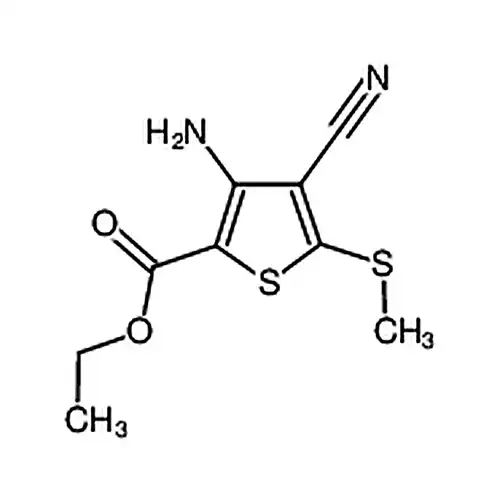 3-アミノ-4-氰基-5-(メチル硫黄代)-チオフェン-2-羧酸エチルエステル