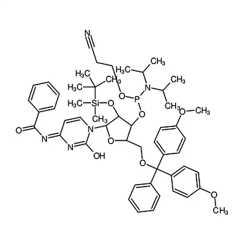 (2R,3R,4R,5R)-5-(4-苄アミノ-2-酸素代ピリミジン-1(2H)-基)-2-((双(4-メチル酸素基フェニル)(フェニル)メチル酸素基)メチル)-4-((tert-ブチルジメチルケイ素アルカン基)酸素基)テトラヒドロフラン-3-基 (2-氰基エチル)二イソプロピル亚リンアミド