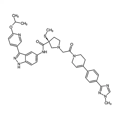 (S)-N-(3-(6-异пропилкислорода基피리딘-3-基)-1H-吲唑-5-基)-1-(2-(4-(4-(1-метил-1H-1,2,4-三唑-3-基)фенил)-5,6-二водорода피리딘-1(2H)- 基)-2-кислорода代этил)-3-(метилсеры基)пирролалкан-3-метиламид
