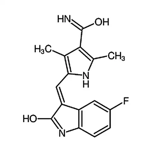 (Z)-5-((5-불소-2-산소인돌-3-亚메틸)메틸)-2，4-디메틸-1H-피롤-3-羧아미드