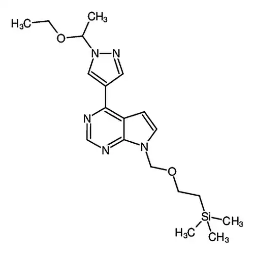 4-(1-(1-에틸산소基에틸)-1H-피라졸-4-基)-7-((2-(三메틸규소알칸基)에틸산소基)메틸)-7H-피롤并[2,3-d]피리미딘
