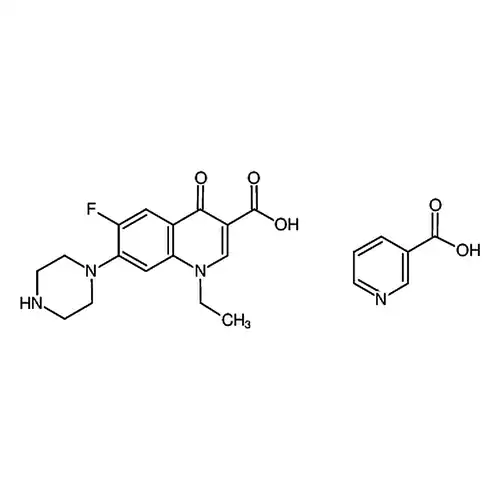 1-에틸-6-불소-4-산소代-7-(哌嗪-1-基)与烟산-1,4-二수소퀴놀린-3-羧산化合物(1:1)