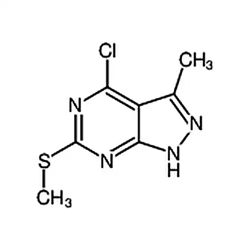 4-Chloro-3-methyl-6-(methylthio)-1H-pyrazolo[3,4-d]pyrimidine