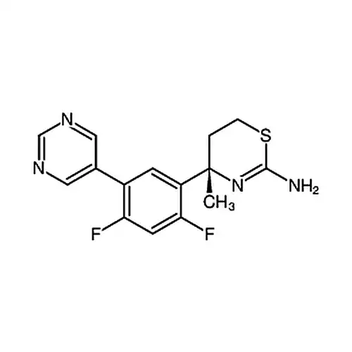 (4S)-4-[2,4-二фтора-5-(5-пиримидин)фенил]-5,6-二водорода-4-метил-4H-1,3-噻嗪-2-амин
