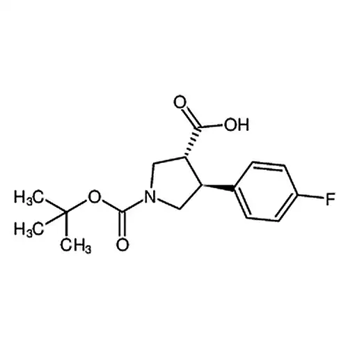 反式-1-（叔бутилкислорода羰基）-4-（4-фторафенил）пирролалкан-3-羧кислота