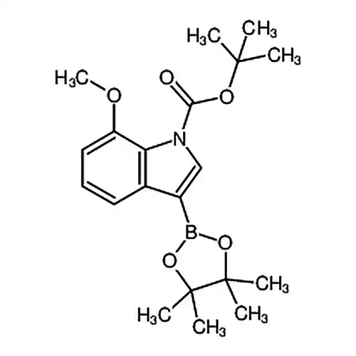 7-메틸산소基-3-(4,4,5,5-四메틸-1,3,2-二산소붕소杂环펜틸알칸-2-基)-1H-인돌-1-羧산叔부틸에스테르