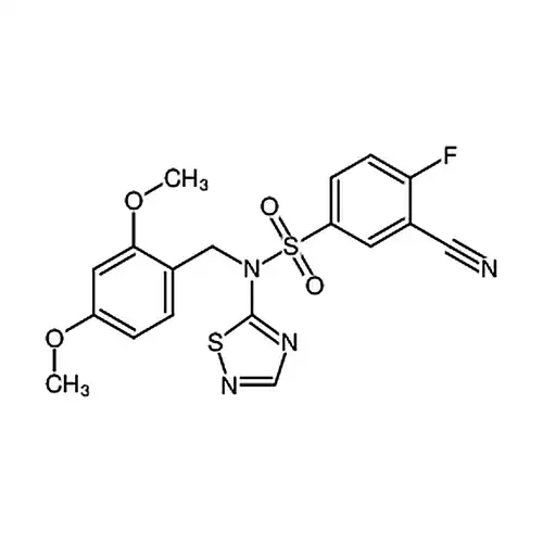 3-氰基-N-(2，4-二メチル酸素基ベンジル)-4-フッ素-N-(1，2，4-噻二唑-5-基)ベンゼン磺アミド