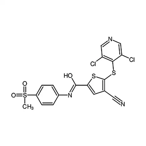 4-氰基-5-((3,5-二塩素ピリジン-4-基)硫黄代)-N-(4-(メチル磺酰基)フェニル)チオフェン-2-メチルアミド