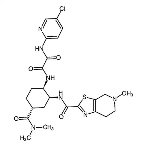 N1-(5-塩素ピリジン-2-基)-N2-((1R，2S，4R)-4-(ジメチルアミノメチル)-2-(5-メチル-4，5，6，7-四水素チアゾール并[5，4-c]ピリジン-2-メチル酰アミノ)环ヘキシル基)草アミド