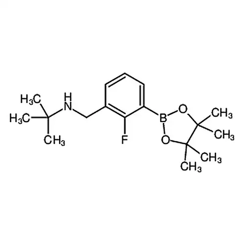 N-(2-фтора-3-(4,4,5,5-四метил-1,3,2-二кислородабора杂环пентилалкан-2-基)бензил)-2-метилпропил-2-амин