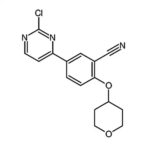 5-(2-Chloropyrimidin-4-yl)-2-tetrahydropyran-4-yloxy-benzonitrile