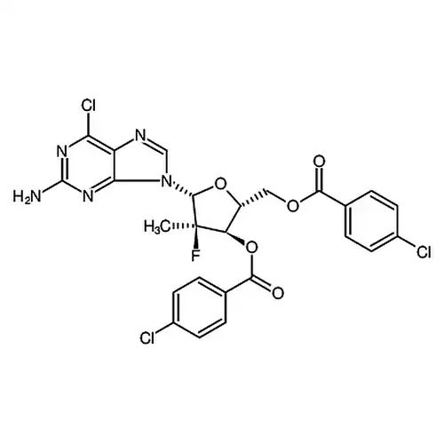 (2R,3R,4R,5R)-5-(2-Amino-6-chloro-9H-purin-9-yl)-2-(((4-chlorobenzoyl)oxy)methyl)-4-fluoro-4-methyltetrahydrofuran-3-yl 4-chlorobenzoate