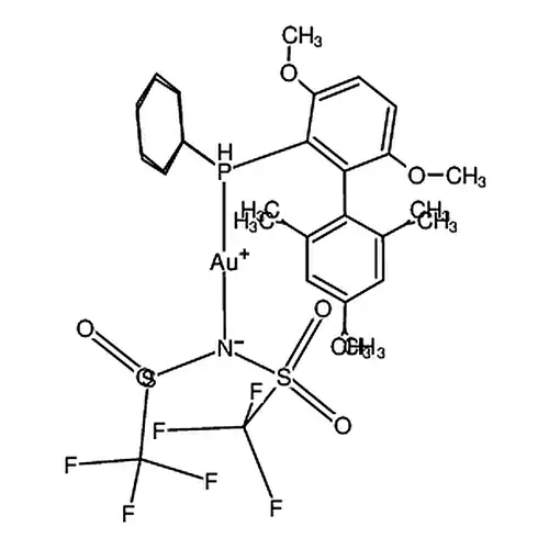 [2-(二环гексил基膦)-3，6-二метилкислорода基-2'，4'，6'-三изопропил-1，1'-联бензол]золота(I)双(三фтораметил磺酰基)亚амин