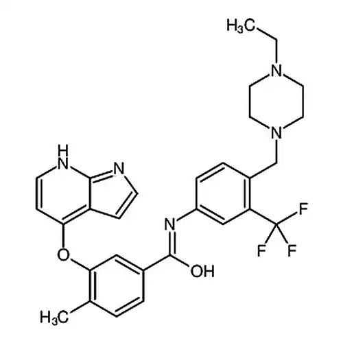 N-[4-[(4-에틸-1-哌嗪基)메틸]-3-(三불소메틸)페닐]-4-메틸-3-(1H-피롤并[2,3-b]피리딘-4-基산소基)벤조일아민