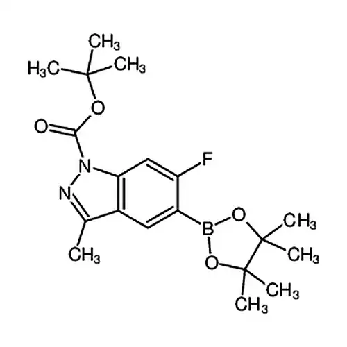 6-불소-3-메틸-5-(4,4,5,5-四메틸-1,3,2-二산소杂붕소杂环펜틸알칸-2-基)-1H-吲唑-1-羧산叔부틸에스테르