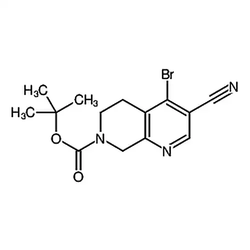 4-브롬-3-氰基-5，6-二수소-1，7-萘啶-7(8H)-羧산叔부틸에스테르