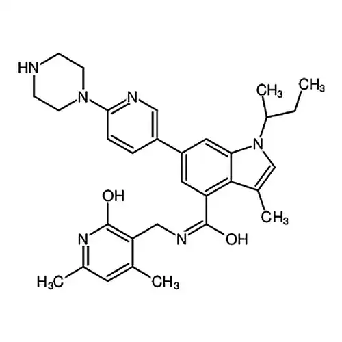 1-[（2S）-부틸알칸-2-基]-N-[（4,6-디메틸-2-산소代-1H-피리딘-3-基）메틸]-3-메틸-6-（6-哌嗪-1-基피리딘-3-基）인돌-4-메틸아미드