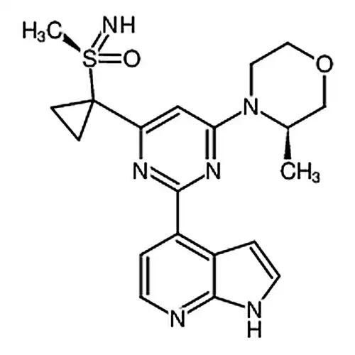 (3R)-3-Methyl-4-(6-((2R)-2-((R)-S-methylsulfonimidoyl)cyclopropyl)-2-(1H-pyrrolo[2,3-b]pyridin-4-yl)pyrimidin-4-yl)morpholine