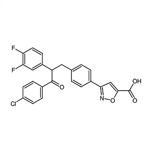 3-(4-(3-(4-Chlorophenyl)-2-(3,4-difluorophenyl)-3-oxopropyl)phenyl)isoxazole-5-carboxylic acid