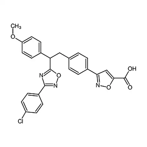 3-(4-(2-(3-(4-염소페닐)-1,2,4-恶二唑-5-基)-2-(4-메틸산소基페닐)에틸)페닐)异恶唑-5-羧산