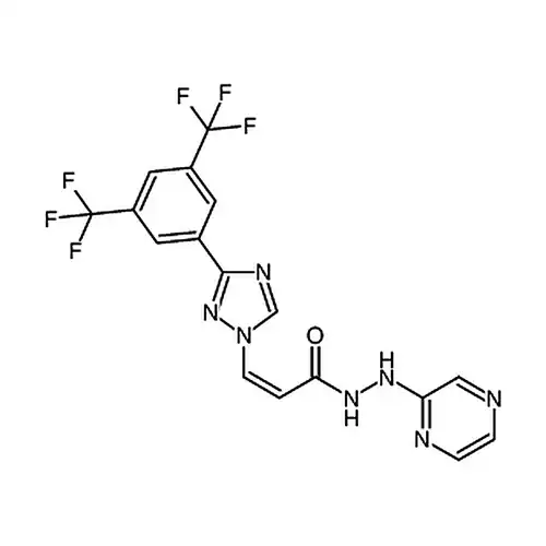 (Z)-3-(3-(3,5-双(三фтораметил)фенил)-1H-1,2,4-三唑-1-基)-N'-(пиразин-2-基)пропилен酰肼