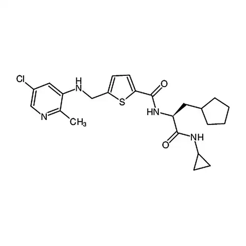 (S)-5-(((5-塩素-2-メチルピリジン-3-基)アミノ)メチル)-N-(3-环ペンチル基-1-(环プロピル基アミノ)-1-酸素代プロピルアルカン-2-基)チオフェン-2-メチルアミド