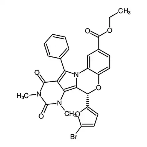 (S)-6-(5-бромафуран-2-基)-7，9-диметил-8，10-二кислорода代-11-фенил-7，8，9，10-四водорода-6H-бензол并[b]пиримидин并[4'，5' ：3，4]пиррол并[1，2-d] [1，4]噁嗪-2-羧кислотаэтилэфир