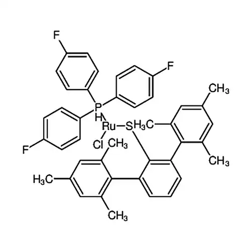 [(1，2，3，4，5，6-η)-2，2''，4，4''，6，6''-六メチル[1，1':3'，1''-三联ベンゼン]-2'-巯基-κS][三(4-フッ素フェニル)膦-κP]塩化钌(II)