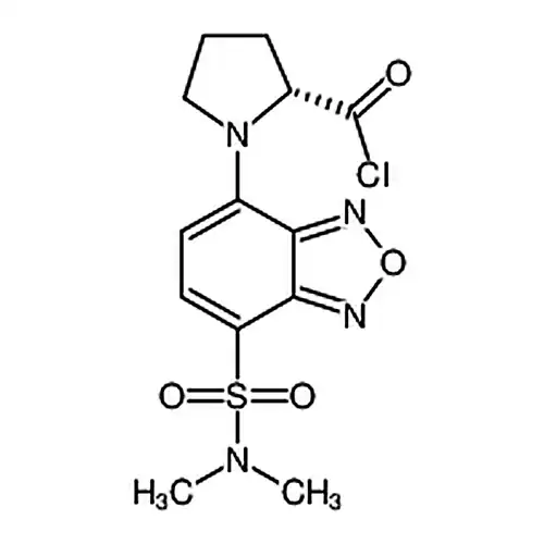 (R)-(+)-DBD-Pro-COCl [=(R)-(+)-4-(N,N-二метиламино磺酰基)-7-(2-хлораметил酰四водородапиррол-1-基)-2,1,3-бензол并恶二唑] [用于e.e.值测定的HPLC标记реактив]