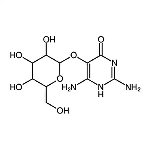 2,6-Diamino-5-(((2S,3R,4S,5S,6R)-3,4,5-trihydroxy-6-(hydroxymethyl)tetrahydro-2H-pyran-2-yl)oxy)pyrimidin-4(1H)-one
