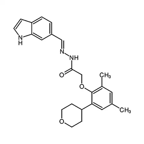 (E)-N'-((1H-인돌-6-基)亚메틸)-2-(2,4-디메틸-6-(四수소-2H-吡喃-4-基)벤젠산소基)에틸酰肼