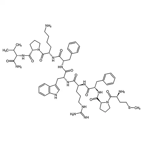 H-Met-Pro-D-Phe-Arg-D-Trp-Phe-Lys-Pro-Val-NH2