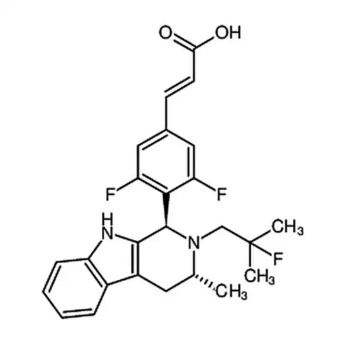 (E)-3-[3,5-二フッ素-4-[(1R,3R)-2-(2-フッ素-2-メチルプロピル基)-3-メチル-2,3,4,9-四水素-1H-ピリジン并[3,4-B]インドール-1-基]フェニル]アクリル酸