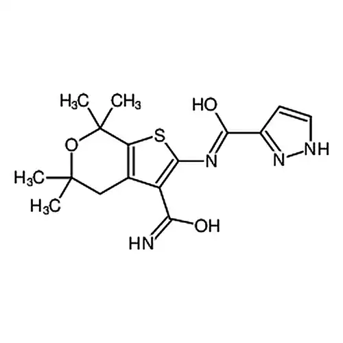 N-(3-아미노메틸酰-5,5,7,7-四메틸-5,7-二수소-4H-티오펜并[2,3-c]吡喃-2-基)-1H-피라졸-3-메틸아미드