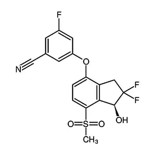 (S)-3-((2,2-二불소-1-히드록시-7-(메틸磺酰基)-2,3-二수소-1H-茚-4-基)산소基)-5-불소苄腈