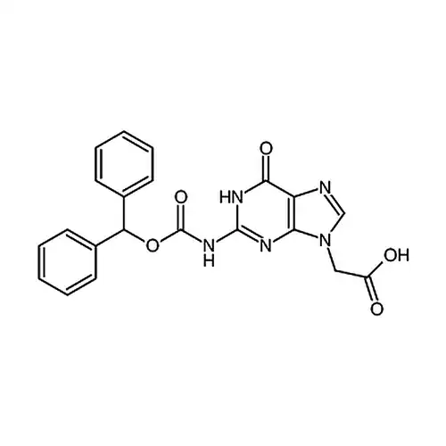 2-(2-(((Benzhydryloxy)carbonyl)amino)-6-oxo-1H-purin-9(6H)-yl)acetic acid