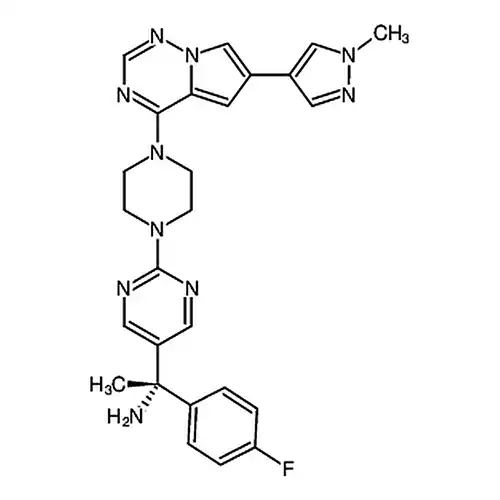(S)-1-(4-불소페닐)-1-(2-(4-(6-(1-메틸-1H-피라졸-4-基)피롤并[2,1-f][1,2,4]三嗪-4-基)哌嗪-1-基)피리미딘-5-基)에틸아민