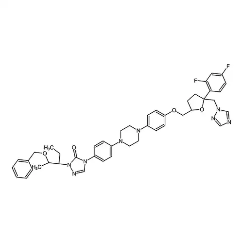 4-(4-(4-(4-(((3R，5R)-5-((1H-1，2，4-三唑-1-基)메틸)-5-(2，4-二불소페닐)테트라히드로푸란-3-基)메틸산소基)페닐)哌嗪-1-基페닐)-2-((2S，3S)-2-(苄산소基)펜틸-3-基)-2，4-二수소-3H-1，2，4-三唑-3-케톤